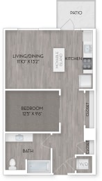 1 bed, 1 bath, 637 sqft, $2,894
