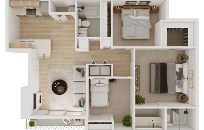 3 beds, 2 baths, 1,100 sqft, $2,125, Unit 3399-302