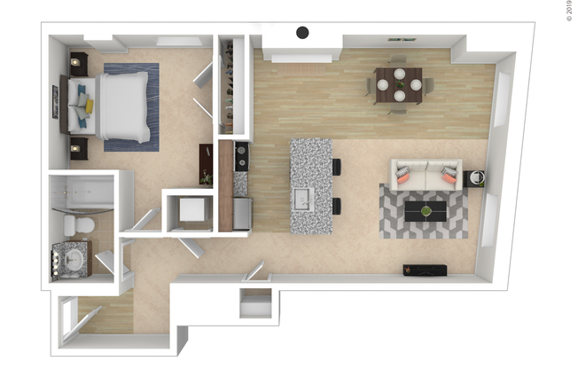 1 bed, 1 bath, 695 sqft, $2,976