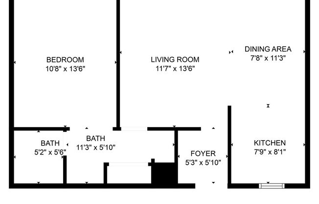 1 bed, 1 bath, $950, Unit 04