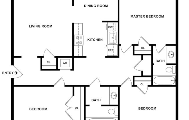 3 beds, 2 baths, 1,200 sqft, $1,505