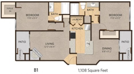 2 beds, 2 baths, $1,909