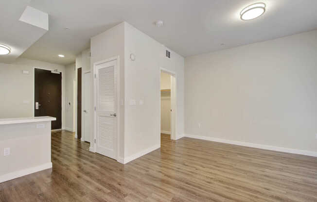 Studio Living Room with Hard Surface Flooring