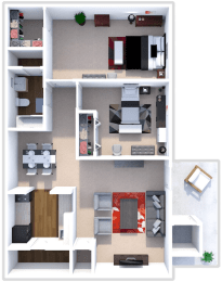 2 beds, 1 bath, 950 sqft, $850