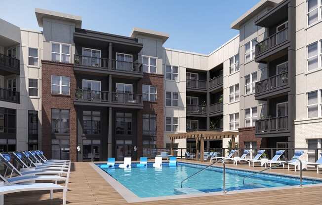 Pool at Elevate Apartments, Madison, WI