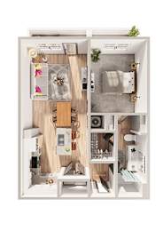 1 bed, 1 bath, 832 sqft, $1,403