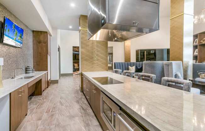 TriVista on Speer Clubhouse Kitchen