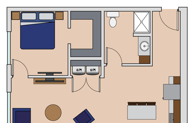 1 bed, 1 bath, 750 sqft, $725, Unit 516 Chip