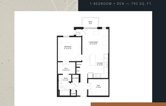 1 bed, 1 bath, 793 sqft, $1,398