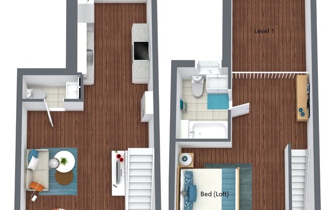 1 bed, 1 bath, 720 sqft, $1,661
