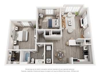 2 beds, 1 bath, 848 sqft, $1,806