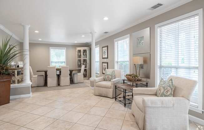 a living room with a couch and a table