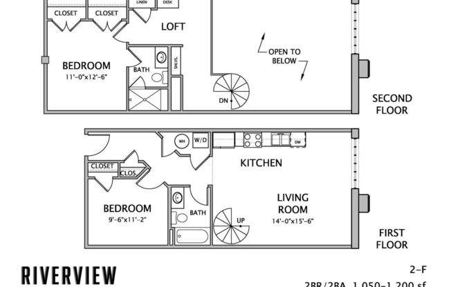 2 beds, 2 baths, 1,050 sqft, $2,075