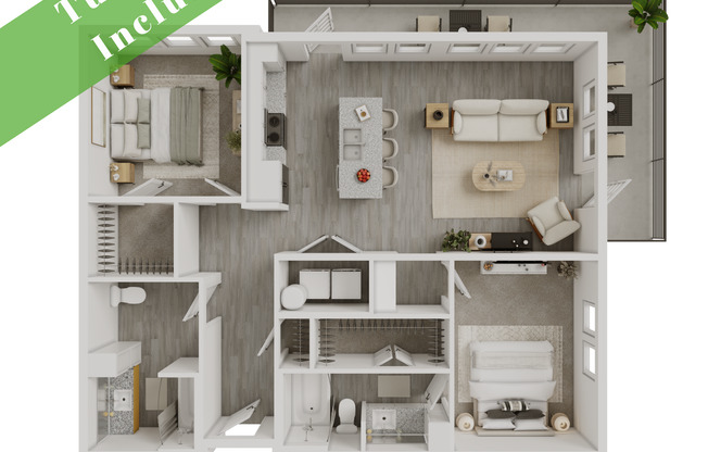 2 beds, 2 baths, 1,116 sqft, $2,499