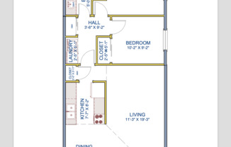 2 beds, 1 bath, 800 sqft, $1,325, Unit Irisview 215-202