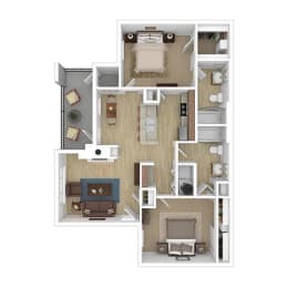 2 beds, 2 baths, 926 sqft, $1,455