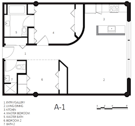 1 bed, 2 baths, 825 sqft, $1,390