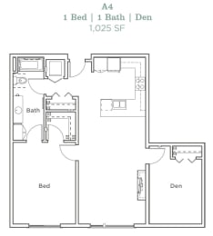 1 bed, 1 bath, 1,025 sqft, $2,266