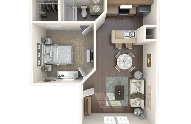 1 bed, 1 bath, 572 sqft, $1,529