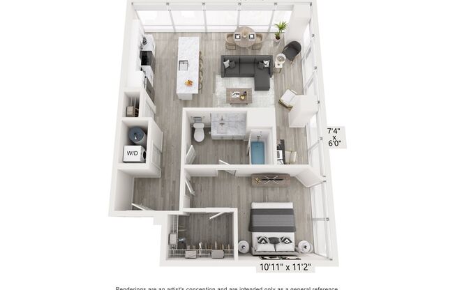 1 bed, 1 bath, 902 sqft, $2,049, Unit 420