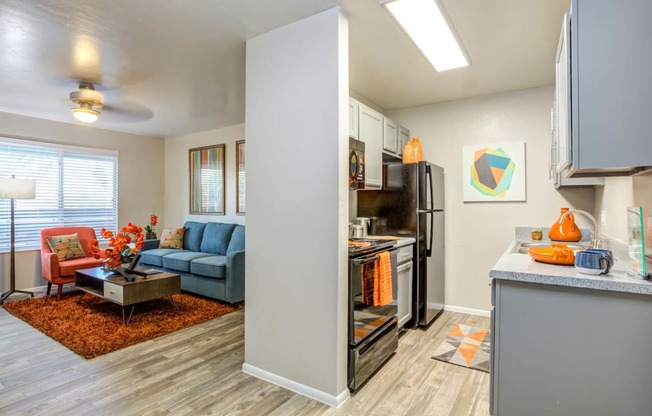 Kitchen And Living Area at Agave Apartments, Arizona, 85704