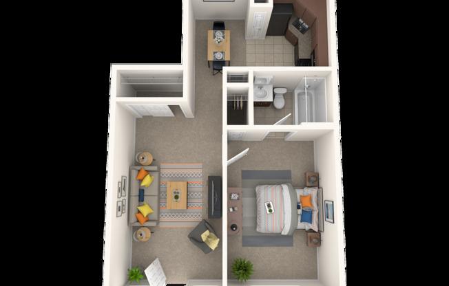 1 bed, 1 bath, 542 sqft, $1,576