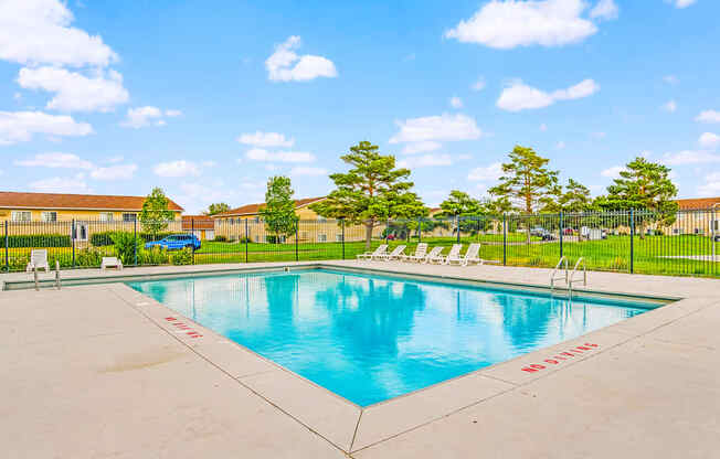 the swimming pool at our apartments