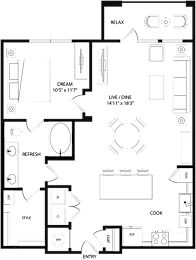 1 bed, 1 bath, 857 sqft, $1,466