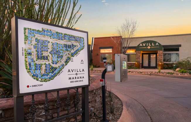 Site Map at Avilla Marana Apartment Homes in Tucson Arizona