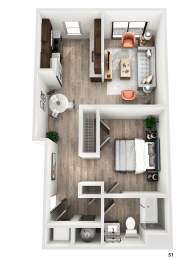 Studio, 1 bath, 622 sqft, $1,415