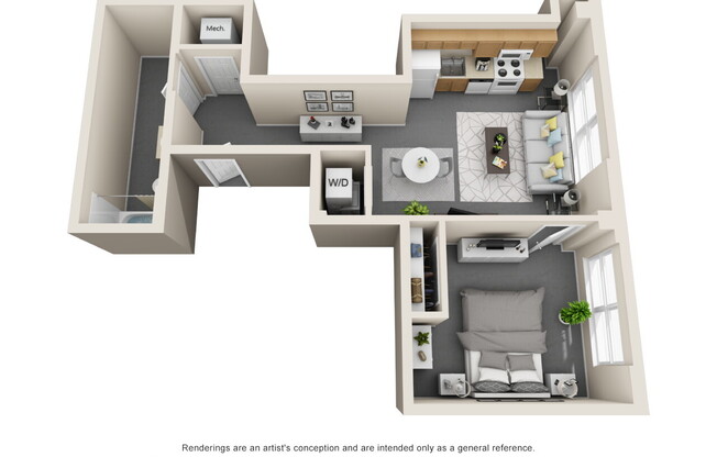 1 bed, 1 bath, 700 sqft, $1,225, Unit The Press - 1201