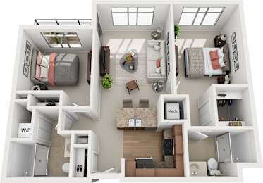 2 beds, 2 baths, 1,000 sqft, $2,193