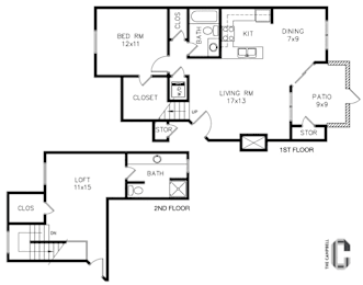 2 beds, 2 baths, 1,033 sqft, $1,299