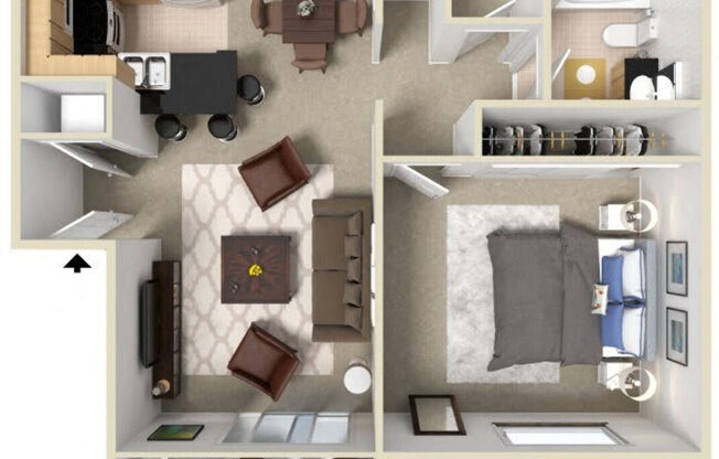 1 bed, 1 bath, 750 sqft, $1,814