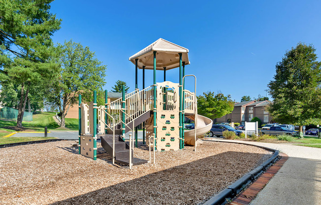 the playground at Copper and Quarry Village, Pikesville, MD