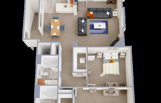 2 beds, 2 baths, 1,195 sqft, $1,545