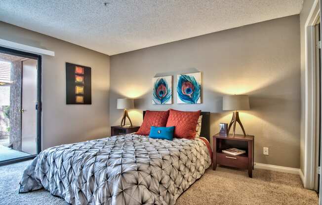 Bedroom at Desert Flower Apartment Homes.