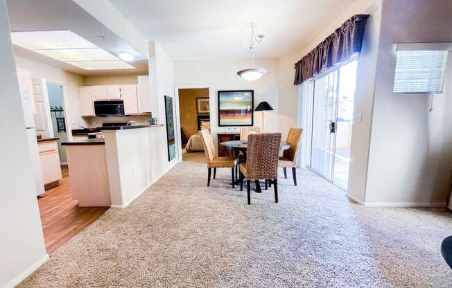 Spacious and bright dining rooms at Ventana Apartments in Scottsdale!
