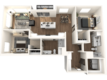 2 beds, 2 baths, 1,223 sqft, $2,150