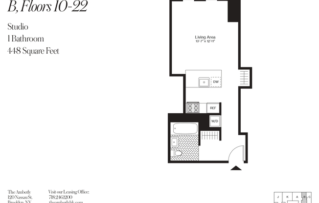 Studio, $3,395, Unit 20B