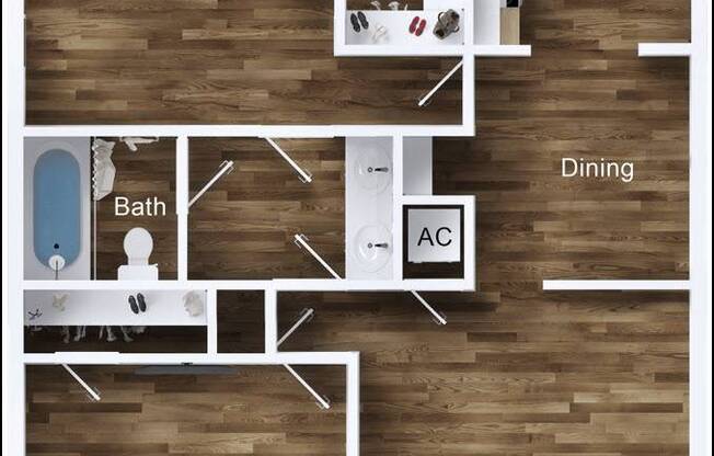 2 beds, 1 bath, 792 sqft, $1,291