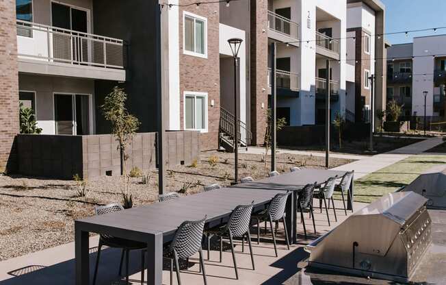 Grill picnic area at The Aster at Mountain Vista in Mesa Arizona