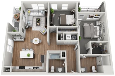 2 beds, 2 baths, 1,142 sqft, $2,053