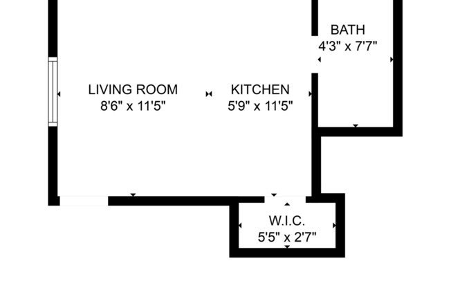 Studio, 1 bath, 250 sqft, $995, Unit 2