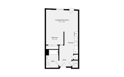 Studio, 1 bath, 562 sqft, $3,476