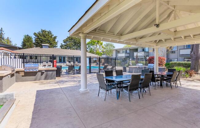 a bench in front of a building