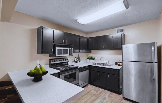 Kitchen at preston court apartments