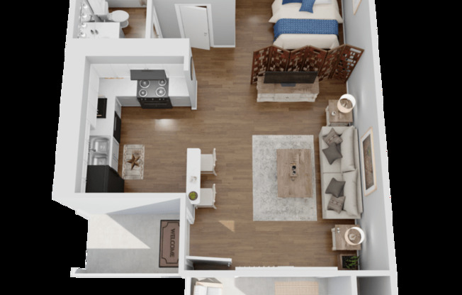 Studio, 1 bath, 445 sqft, $1,040