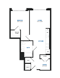 1 bed, 1 bath, 726 sqft, $2,150