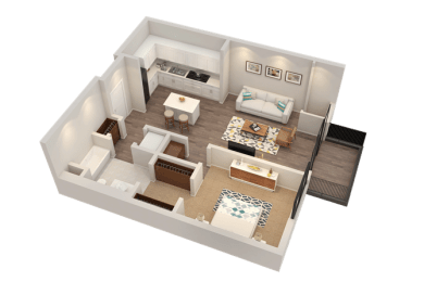 1 bed, 1 bath, 676 sqft, $1,427